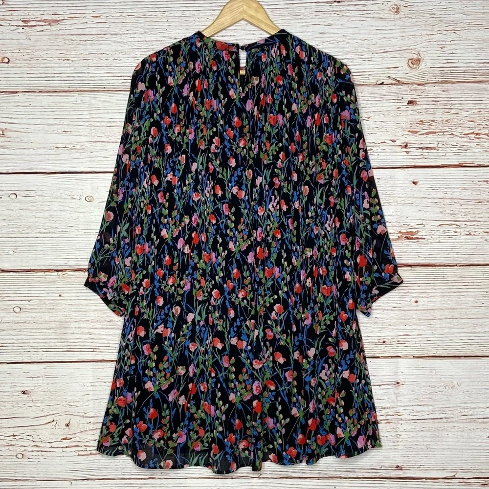 NWT Zara The Annie Dress Floral Pleated Dress Sz M - Picture 8 of 16